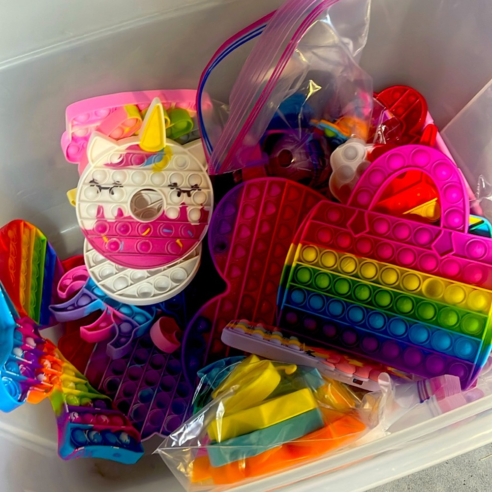 Pop it’s- several from large to keychain size